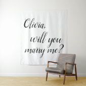 Tapisserie de fond pour demande en mariage Will Yo (En situation)