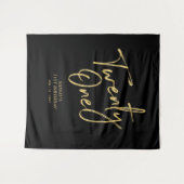 Tapisserie de fond pour fête d'anniversaire 21 ans (Devant (Horizontal))