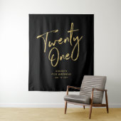 Tapisserie de fond pour fête d'anniversaire 21 ans (En situation)