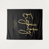 Tapisserie de fond pour fête d'anniversaire 80 ans (Devant (Horizontal))