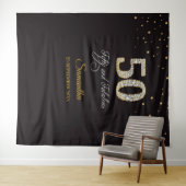 Tapisserie de fond pour fête d'anniversaire de 50  (En situation (horizontale))