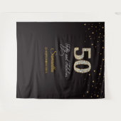 Tapisserie de fond pour fête d'anniversaire de 50  (Devant (Horizontal))