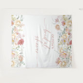 Tapisserie de fond pour mariage bohème moderne ave (Devant (Horizontal))