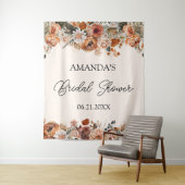 Tapisserie de fond pour mariage d'automne Terracot (En situation)