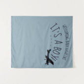 Tapisserie de fond pour photo de baby shower d'avi (Devant (Horizontal))