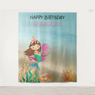 Tapisserie de fond pour photo de sirène