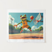 Tapisserie de grenouille de basket (Devant (Horizontal))