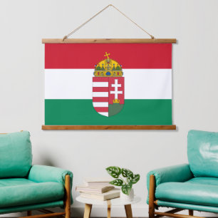 Tapisserie de Hongrie patriotique, encadré drapeau