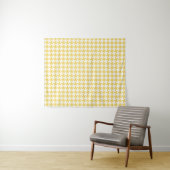 Tapisserie de Houndstooth jaune (En situation (horizontale))