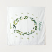 Tapisserie de jalons mensuels de bébé de verdure d (Devant (Horizontal))