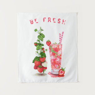 Tapisserie de jus de fraise boisson fraîche Fruits