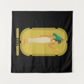 Tapisserie de la déesse ancienne d'Égypte Bastet (Devant (Horizontal))