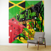 Tapisserie de la fête du reggae jamaïcain (En situation)