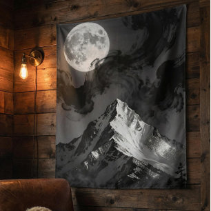 Tapisserie de la montagne au clair de lune Nuage