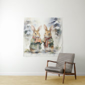 Tapisserie de lapin de Noël (En situation)