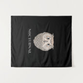 Tapisserie de l'illustration de l'hiboux (Devant (Horizontal))