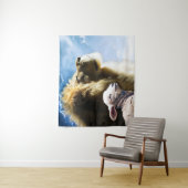 Tapisserie de lion et d'agneau (En situation)