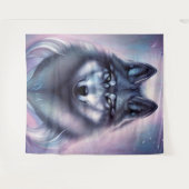 Tapisserie de loup mystique (Devant (Horizontal))