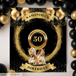 Tapisserie de luxe 50e anniversaire Black Gold Hig