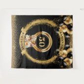 Tapisserie de luxe 50e anniversaire Black Gold Hig (Devant (Horizontal))