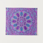 Tapisserie de Mandala mauve et molle (Devant (Horizontal))