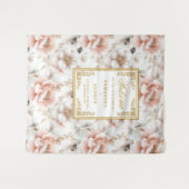 Tapisserie de mariage à l'aquarelle Or rose intemp (Devant (Horizontal))