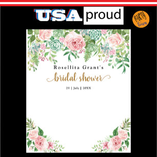 Tapisserie de mariage Fab Cool Fleur Rose 
