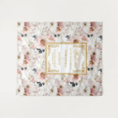 Tapisserie de mariage florale rose poussiéreuse éc (Devant (Horizontal))