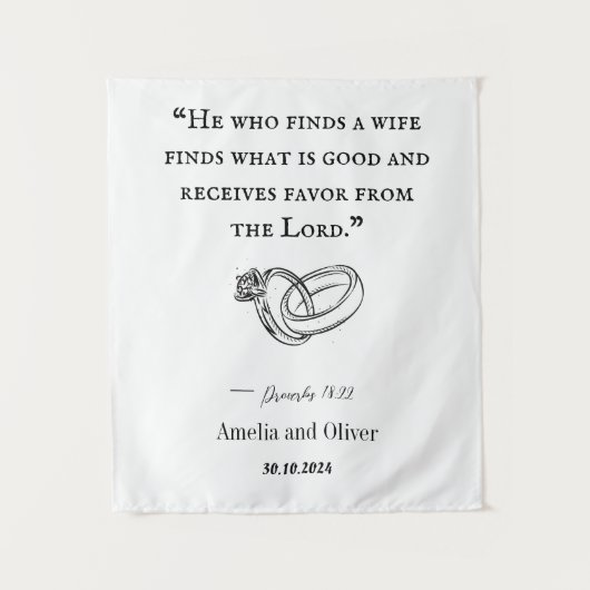 Tapisserie de mariage personnalisée (Devant)