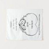 Tapisserie de mariage personnalisée (Devant (Horizontal))