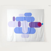 Tapisserie de Motif bleu GeoMetric (Devant (Horizontal))