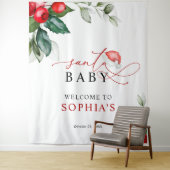 Tapisserie de Noël Père Noël Baby shower (En situation)