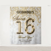 Tapisserie de paillettes de papier d'aluminium dor (Devant)