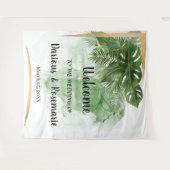 Tapisserie de palmiers tropicaux de mariage de bie (Devant (Horizontal))