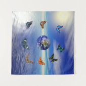 Tapisserie de papillons Blue Earth (Devant (Horizontal))
