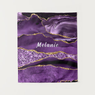 Tapisserie de Parties scintillant d'or pourpre ave