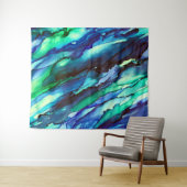 Tapisserie de peinture à l'encre d'alcool étonnant (En situation (horizontale))