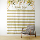 Tapisserie de remise de diplôme Rose Gold (En situation)