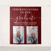 Tapisserie de remise de diplômes avec deux photos  (Devant)