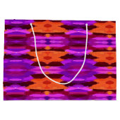 Tapisserie de sac cadeau violet et orange (Dos)