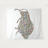 Tapisserie de taureaux colorés (Devant (Horizontal))