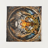 Tapisserie de tigre en verre tendu (Devant (Horizontal))