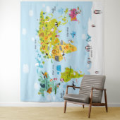 Tapisserie de toile de fond de chambre d'enfant ca (En situation)