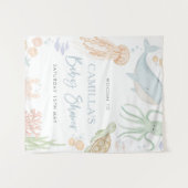 Tapisserie de toile de fond pour Baby Shower Sous  (Devant (Horizontal))