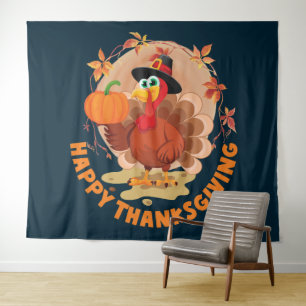 Tapisserie de typographie de Thanksgiving joyeux