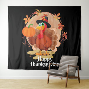 Tapisserie de typographie de Thanksgiving joyeux