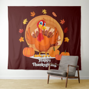 Tapisserie de typographie de Thanksgiving joyeux