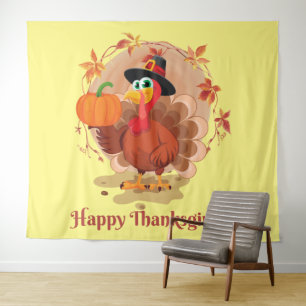 Tapisserie de typographie de Thanksgiving joyeux