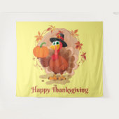 Tapisserie de typographie de Thanksgiving joyeux (Devant (Horizontal))