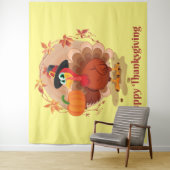 Tapisserie de typographie de Thanksgiving joyeux (En situation)